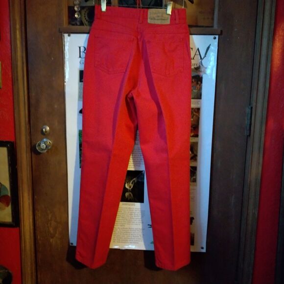 No! Jeans Absolutely Blues red no size tag, 28" waist, High rise, tapered, - Picture 7 of 11